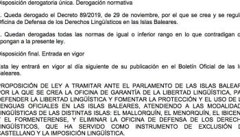 VOX pretén multar amb 100.000 euros els que no facin el que digui la seva 'Oficina de Garantía de la Libertad Lingüística'