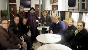 Part dels querellants de Mallorca durant la roda de premsa d'aquest divendres. 