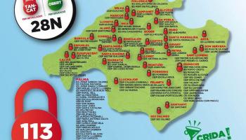 Ahir vespre eren 113 els centres que havien confirmat la seva participació en la tancada simultània.