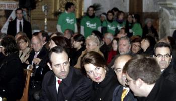 Bauzá amb Durán, Gomez i Sansaloni, aquest diumenge a Petra. 