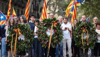 Òmnium Cultural, Acció Cultural del País Valencià i l'Obra Cultural Balear participen en l'ofrena floral de la Diada Nacional de Catalunya
