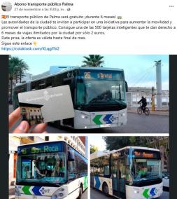 Alerta d'estafa: Un perfil fals de l'EMT Palma ofereix «viatges il·limitats per dos euros»