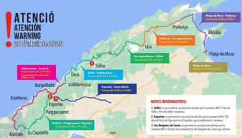 Aquests són els talls i restriccions de trànsit que provocarà la Mallorca 312 aquest dissabte