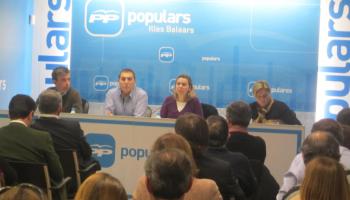 Els representants del PP de Mallorca durant la darrera reunió de la Junta Insular del partit. 

