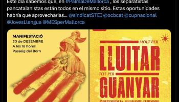 Campos (Vox) crida a «aprofitar» la manifestació dels «separatistes pancatalanistes» i MÉS estudia accions legals