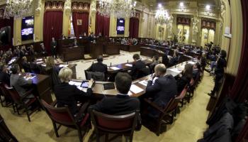 Imatge de la cambra durant el debat de l'estat de la Comunitat. 