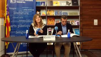 Camps i Vera, aquest matí a la seu de l'IEB a Palma. 