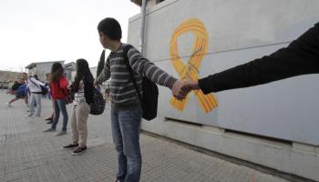 Cadena humana a l'IES Marratxí.
