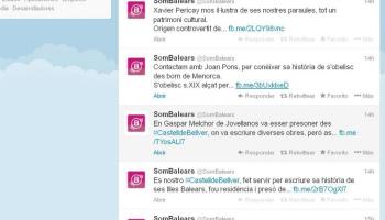 Alguns dels tweets fets des del compte de 'Som balears'.