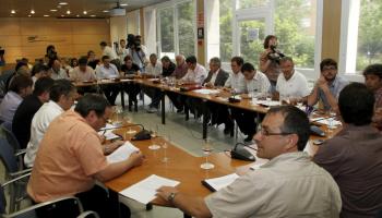 Imatge d'arxiu d'una reunió de la Felib.