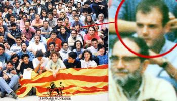 Imatge de Serra de jove on apareix al darrera del professor Josep A. Grimalt.