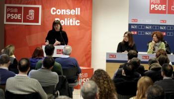 Francina Armengol, secretària general del PSIB, durant la seva intervenció en el Consell Polític socialista . 