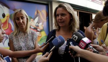 La presidenta insular ha afirmat als mitjans que es va sentir 'malmenada'. Fotos: J. Morey.
