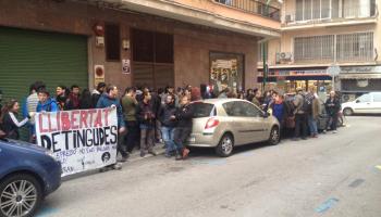 Concentració davant els jutjats de Via Alemanya, aquest dilluns a les 17 hores. 