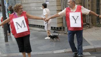 La protesta s'ha desenvolupat amb normalitat, enmig d'un ambient quasi festiu.