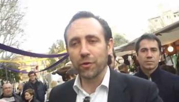 Bauzá i la seva comitiva, aquest diumenge a les parades de l'avinguda Antoni Maura de Palma. 