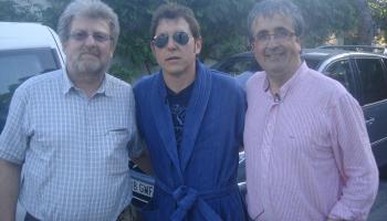 A la fotografia, Fuentes (en el centre) amb Jaume Sastre i Joan Puig.