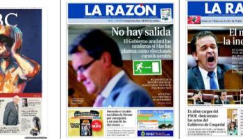 Imatge de les portades que ha analitzat l'informe. 