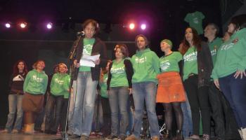 L'acte, lúdic i poètic, va servir per presentar les activitats reivindicatives dels pròxims mesos. 