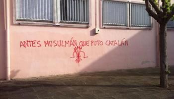 Pintades feixistes contra el catalanisme a l'IES Madina Mayurqa