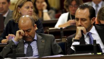 Gómez i Bauzá durant un ple del Parlament. 