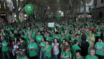 Una gran mobilització sortí al carrer a Palma l'octubre passat a favor de la lluita dels docents.