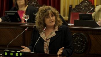 La consellera d'Educació del Govern, avui al Parlament.
