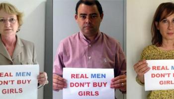 Imatges dels tres diputats socialistes contra la xacra dels segrests de nines.