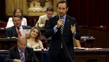 Bauzá durant el ple d'aquest dimarts. 