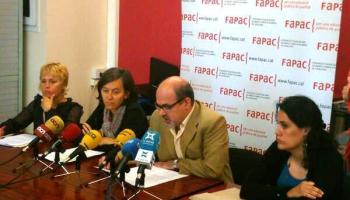 La roda de premsa d'aquest dimarts de la Fapac. 