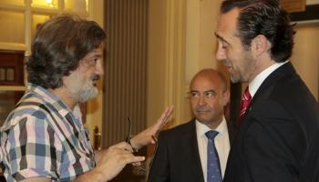 Caldentey amb Bauzá i al fons Gómez. 