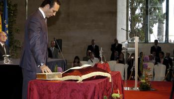 José Ramón Bauzá, el dia que prengué possessió com a president del Govern de les Illes Balears.