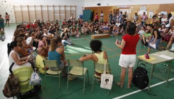 Reunió de docents a un centre eivissenc.