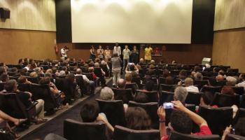 Imatge de la sala on s'estrenà el documental. 
