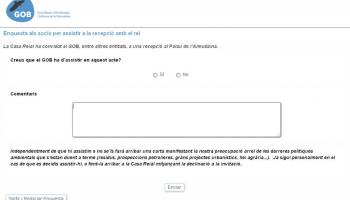 Imatge del formulari que han creat per a què els socis puguin votar. 