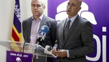 El vicepresident del PI, Josep Melià (esquerra), a un acte amb el batle de Manacor, Antoni Pastor.