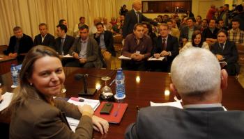 Representants de la majoria de batlies de l'illa i del Consell a una de les últimes trobades de l'Assemblea de Batles.