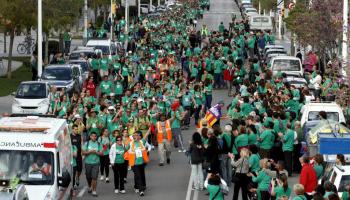La marxa al Principat s'inspira en l'organitzada pels docents en lluita entre Inca i Palma.