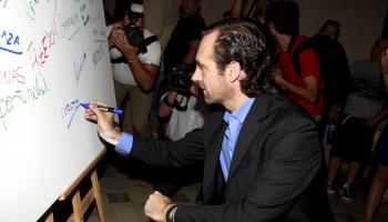 Imatge del president aquest dijous capvespre. 