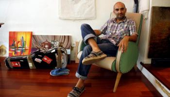 Oliver en el seu estudi del centre de Palma. 