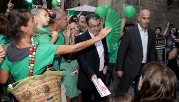 El vicepresident del Consell, Joan Rotger, escridassat a l'acte de la Nit de l'Art de l'any passat.