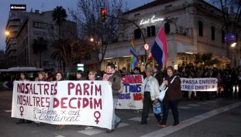 Protesta a Palma per la polèmica reforma impulsada pel ministre Gallardón.