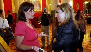 La líder de l'oposició -esquerra- i la portaveu del grup parlamentari popular, a una imatge d'arxiu.