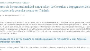 Imatge de la web de La Moncloa. 