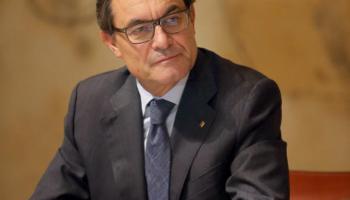 El president català, fotografiat a la reunió setmanal del seu govern.