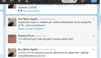 Extracte de les manifestacions internautes de la diputada del Partit Popular.