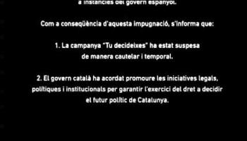 Declaració institucional 'Tu decideixes'