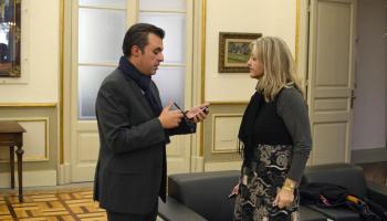 El nou director general, Antoni Vera i Isabel Cerdà. 