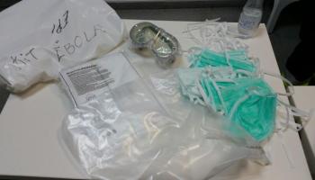 Material antiebola a Can Misses a Eivissa. 