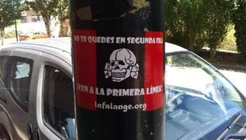 La formació esquerrana assegura que els cartells de Falange que han aparegut per Inca "promocionen la violència". 